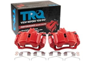 TRQ Performance Front Driver and Passenger Side Brake Caliper Set Caliper Brackets Hardware Compatible with 12-15 Honda Civic