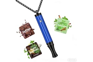 VITABONA Anxiety Breathing Necklace with Flavored Air - Breath Free Stress Relief Breathing Device for Meditation, Stainless 