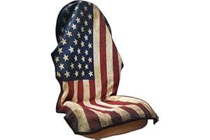 LoyaGour Car Seat Cover Protector Front Seats,for Gym Workout,Running,Swimming,Beach and Hiking,Waterproof Sweat Towel Bucket Seat Covers for Trucks SUV Jeep (American Flag, 1Pcs)