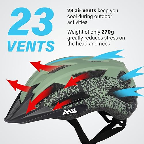 Two Size Bike Helmet Adjustable Bike Helmet For Youth & Adults - Mountain/Road  Cycling, 2 Sizes, Detachable Visor, CPSC Certified Removable Inner Pads  Helmet