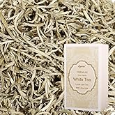 SANRAN Silver Needle White Tea Loose Leaf, Chinese Premium Yunnan Bai Hao Yin Zhen, Low Caffeine, 5.29oz