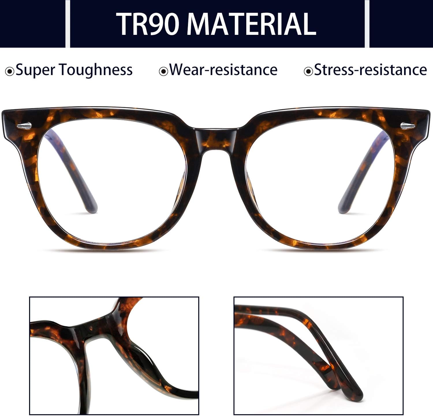 KANASTAL Blue Light Glasses Leopard Womens Brown Blue Light Blocking Glasses Men Bluelight Gaming Migraine Anti Filter Computer Screen - Image 3
