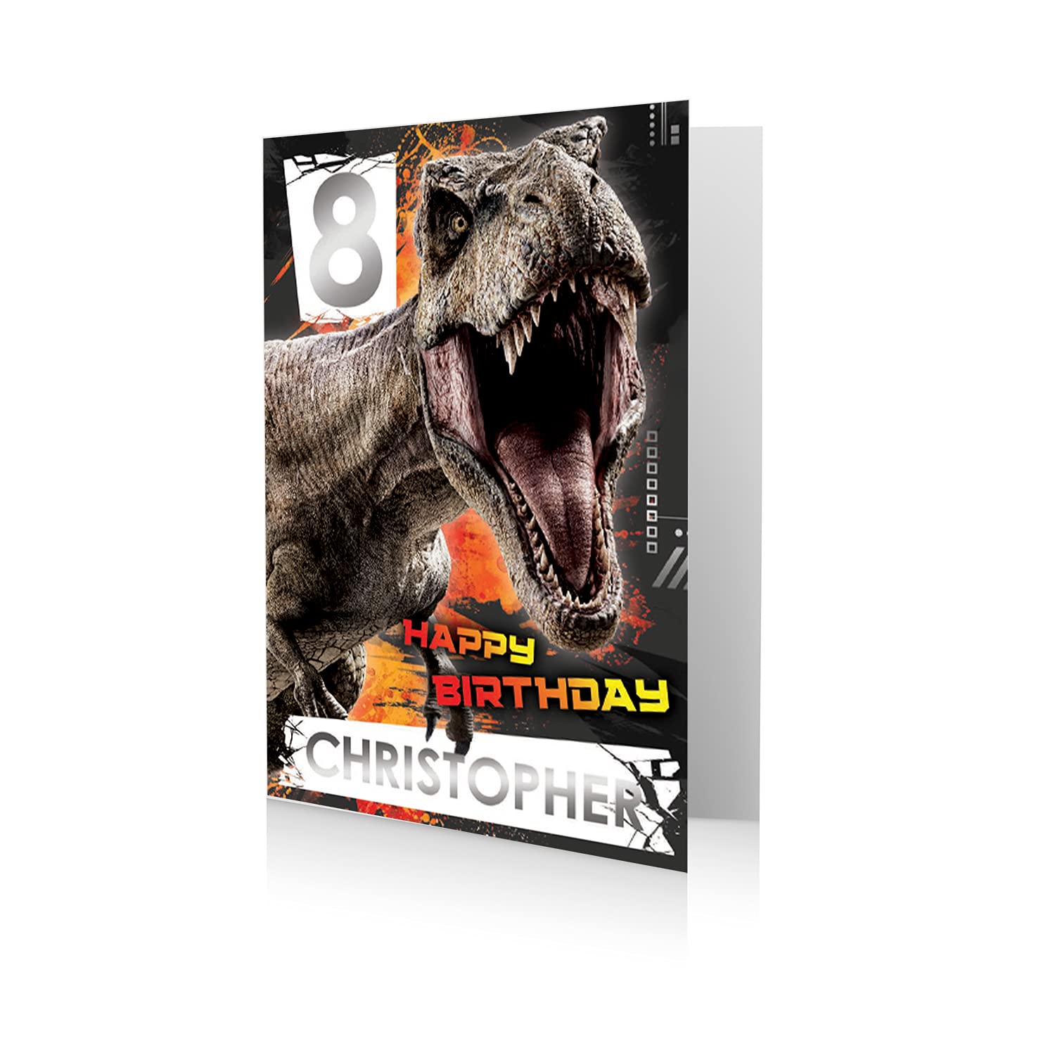 JURASSIC WORLD JW017 Personable Age/Name Birthday Card