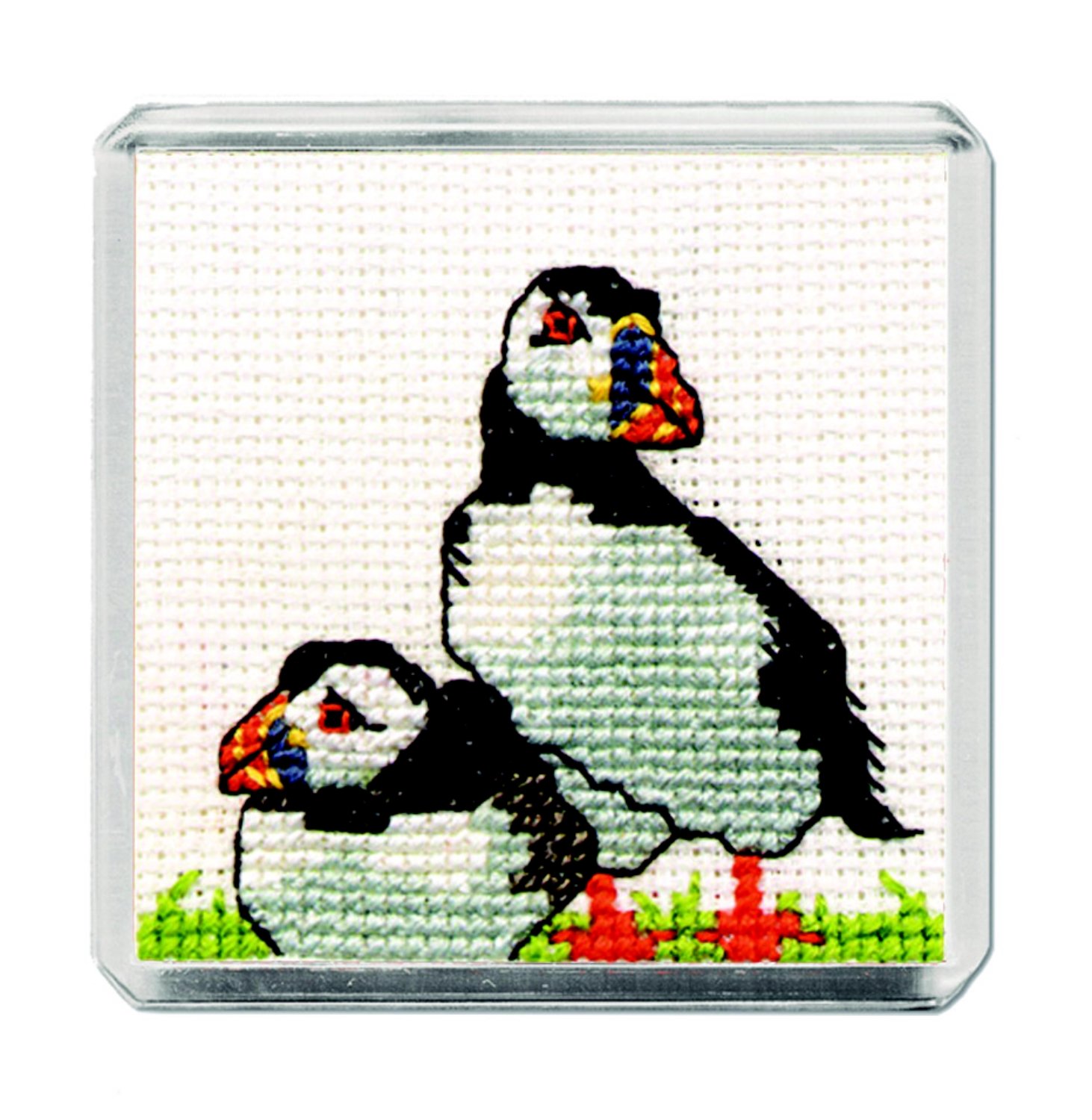 Fridge Magnet Sea Life Scottish Cross Stitch Kit 'Puffin' by Textile Heritage