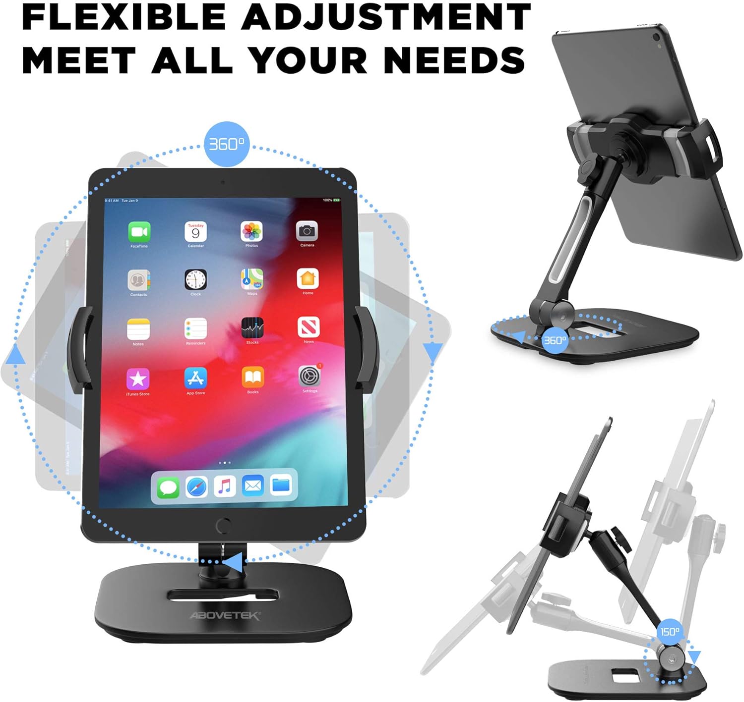 AboveTEK Tablet Stand Holder, Stylish Aluminum iPad Stands - Image 4