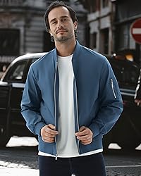 WULFUL Men's Bomber Jacket Lightweight Casual