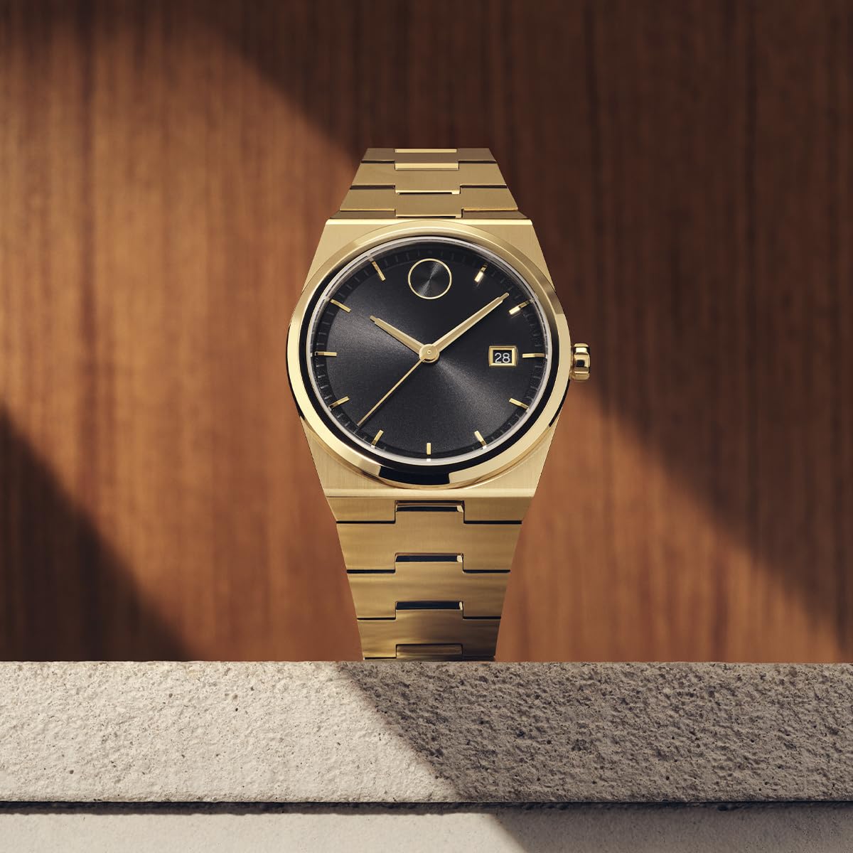 Movado Bold Quest Men's Sport Watch - Swiss Quartz Movement, Stainless Steel Link Bracelet - 5 ATM Water Resistance - Luxury Fashion Timepiece for Him - 40mm