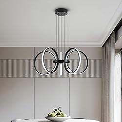 Mayful Modern LED Chandelier, Black Pendant Light