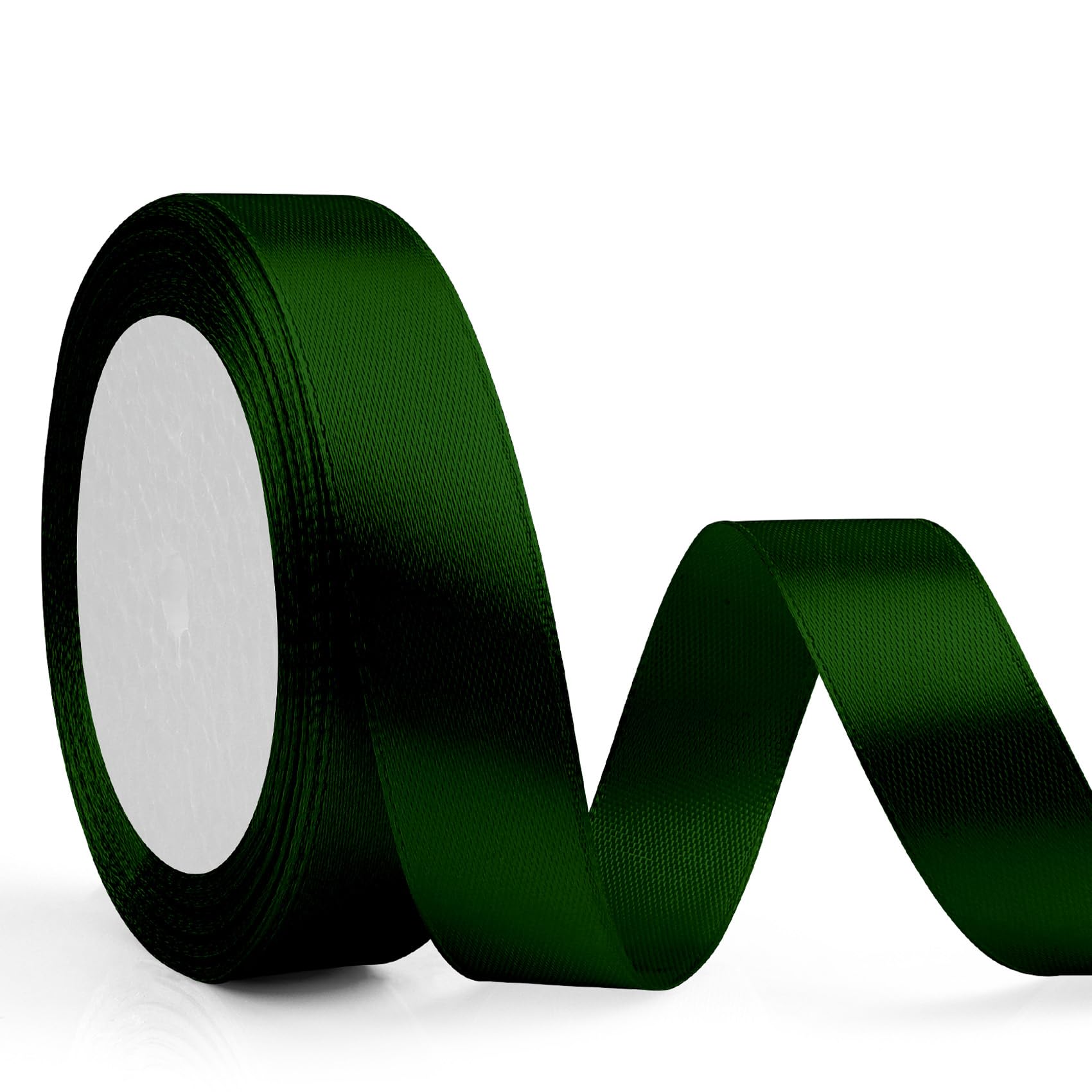 Satin Ribbons for Gift Wrapping - Dark Green, 20mm*23m - Christmas Tree Ribbon