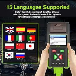 Automotive Battery Tester with Printer, 12V 24V Car