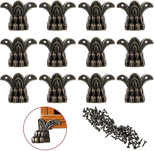 Amazon Com Ownmy 12 Pcs Antique Brass Jewelry Box Feet Leg Wood