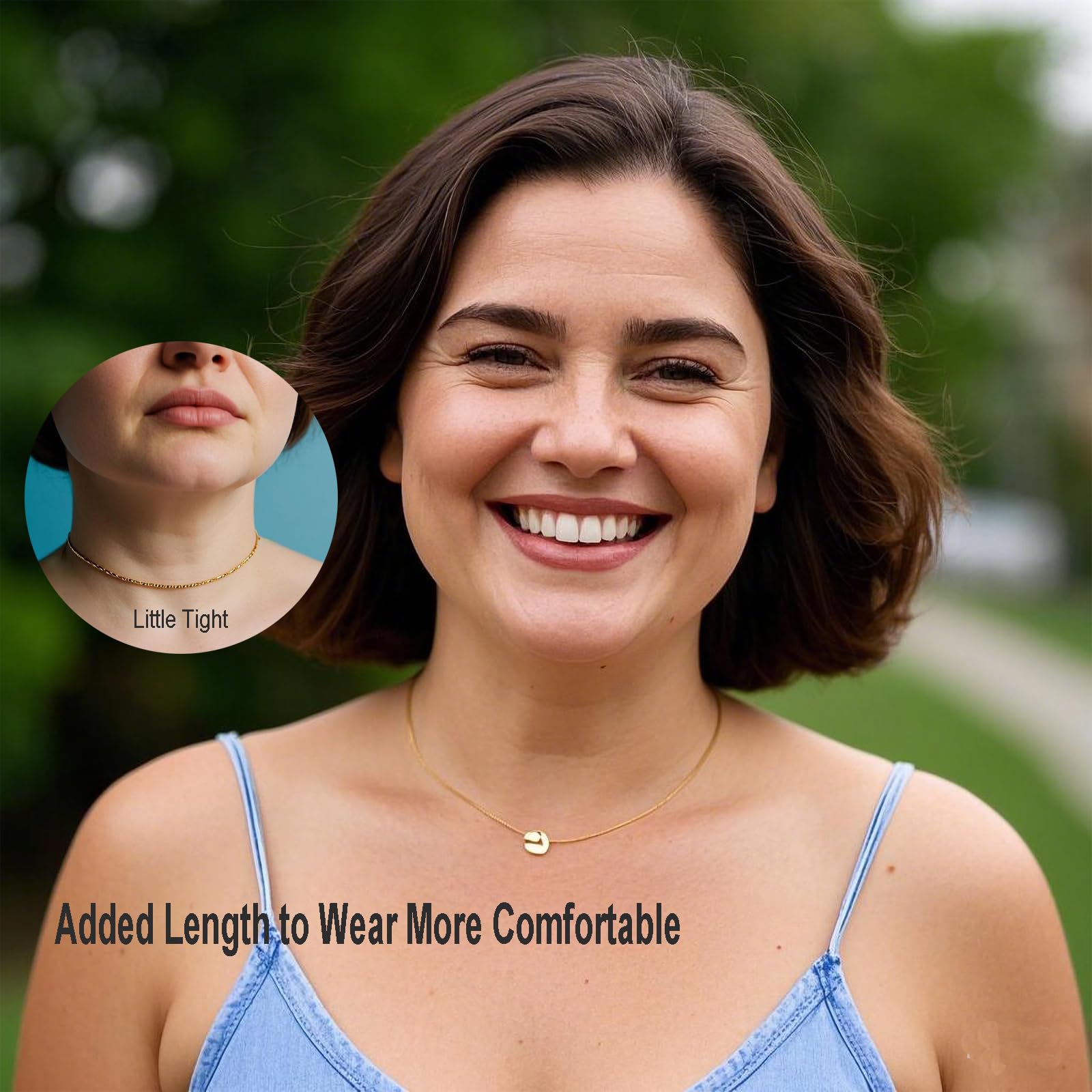 Gold Necklace Extender Chain for Women 18k Plated Sterling Silver Extension Bracelet Safety Link for Delicate Jewelry 2.3