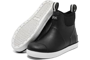 LEZZGLT Kids Deck Boots,Waterproof Ankle Rain Boots for Boys and Girls Non-Slip High-Performance Rubber Boots Water Shoes Child Chelsea Booties for Fishing, Boating, Camping, Farming,Garden, School Play