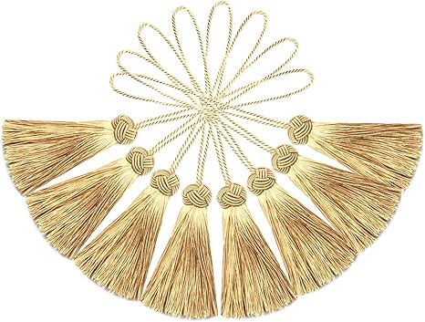 Amazon カーテン タッセル フリンジ アクセサリー タッセル パーツ 房飾り 手芸用品 ふさかけ カーテン おしゃれ 8個セット ゴールド タッセル 通販