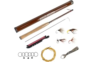 Aventik Tenkara Rod Pro IM12 Nano 6:4 Action 5 Most Used Sizes All Water Conditions Quality Carbon Tube Packing, Extra Spare Sections Included, Tenkara Fly Rod&Combo