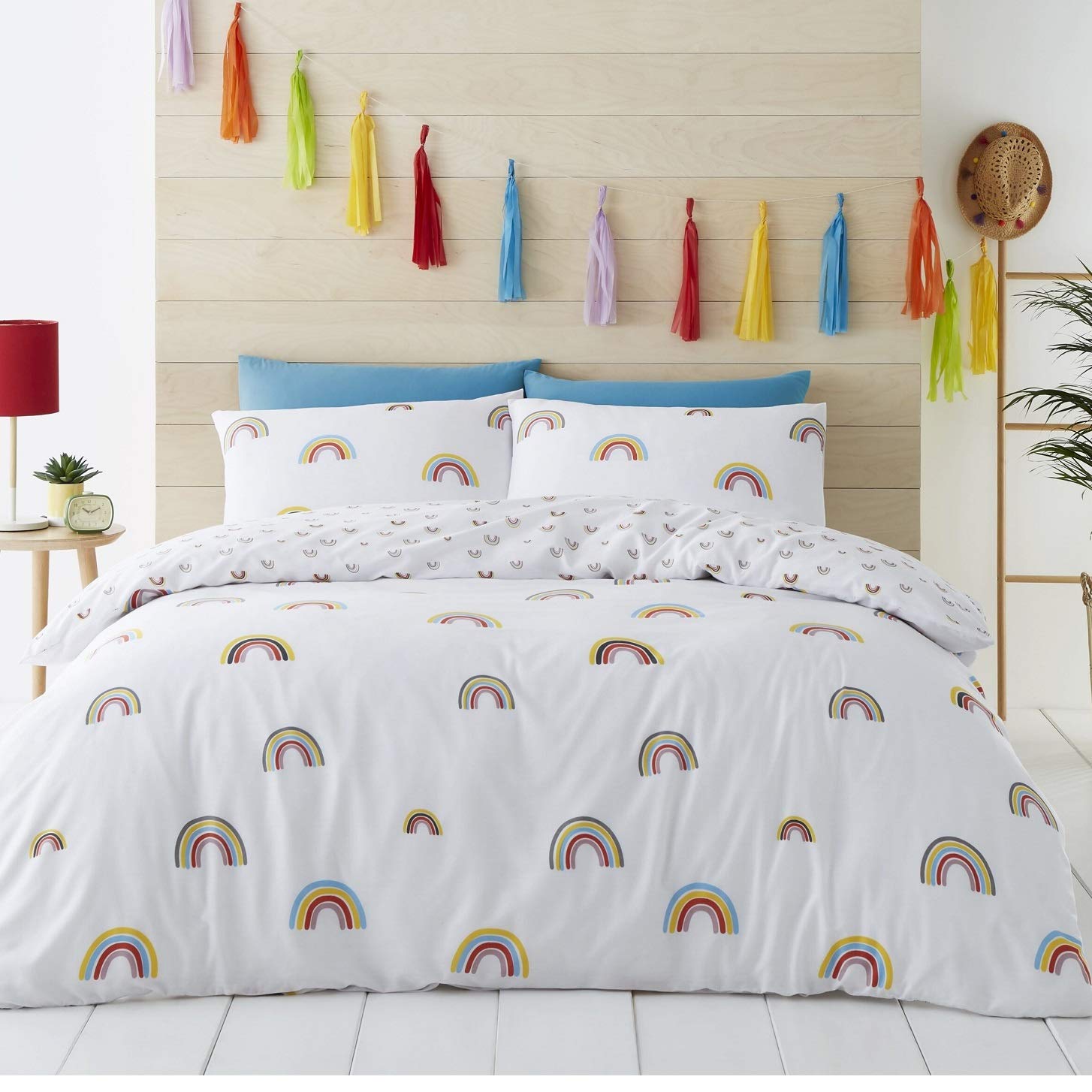 GC GAVENO CAVAILIA Luxury Reversible Printed Rainbow Duvet Cover, Easy Care Quilt Bedding Set, Soft & Cosy Bedroom Accessory,Single, Polycotton, Multi