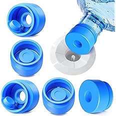 Gofriipai 3 and 5 Gallon Water Jug Cap, Silicone Reusable Replacement Cap, Non Spill Bottle Caps for 55mm Bottle Water Dispen