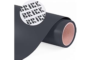 Siser Brick 600 Heat Transfer Vinyl, 11.8" x 3FT Roll (Black - HEX #3B3F42) - Compatible with Siser Romeo/Juliet & Other Professional or Craft Cutters - 3D HTV - CPSIA Certified