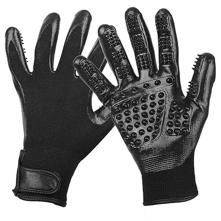 MUDEELA 2pcs Pet Bürste Handschuh Haustier Bürsten Handschuh Haustierpflege-Handschuh Haarentferner Fellpflegehandschuh mit f