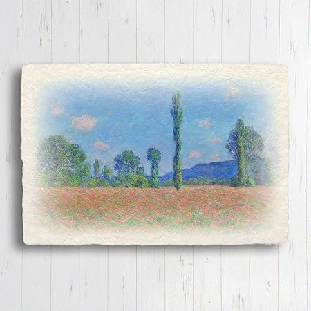 Amazon Co Jp 和紙 ポストカード 印象派 クロード モネ ジヴェルニーのポピーの花畑 絵 絵画 ポスター 玄関 インテリア おしゃれ 風景 画 壁 掛け 複製画 名画 ホーム キッチン