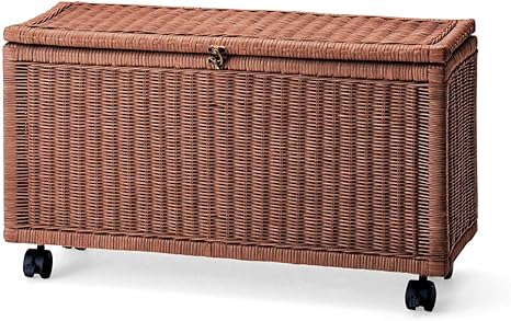 Amazon ベルメゾン 収納ボックス 大容量 キャスター付き ラタン リネン ボックス 収納ケース ボックス ブラウン 奥行25cm 収納ケース ボックス オンライン通販
