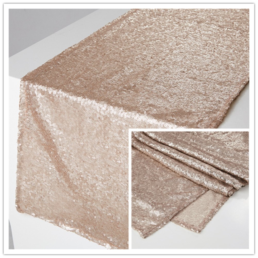 Best wedding table runner champagne color