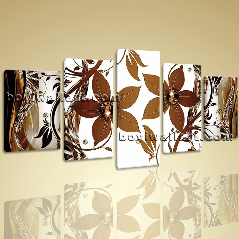 Amazon.com: Extra Large Unique Abstract Canvas Art Wall Modern Five