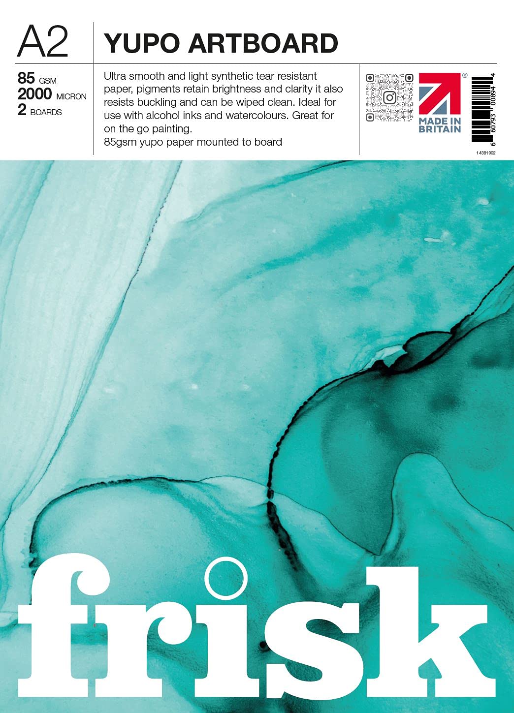 Frisk 14381002 Yupo Artboard A2, White