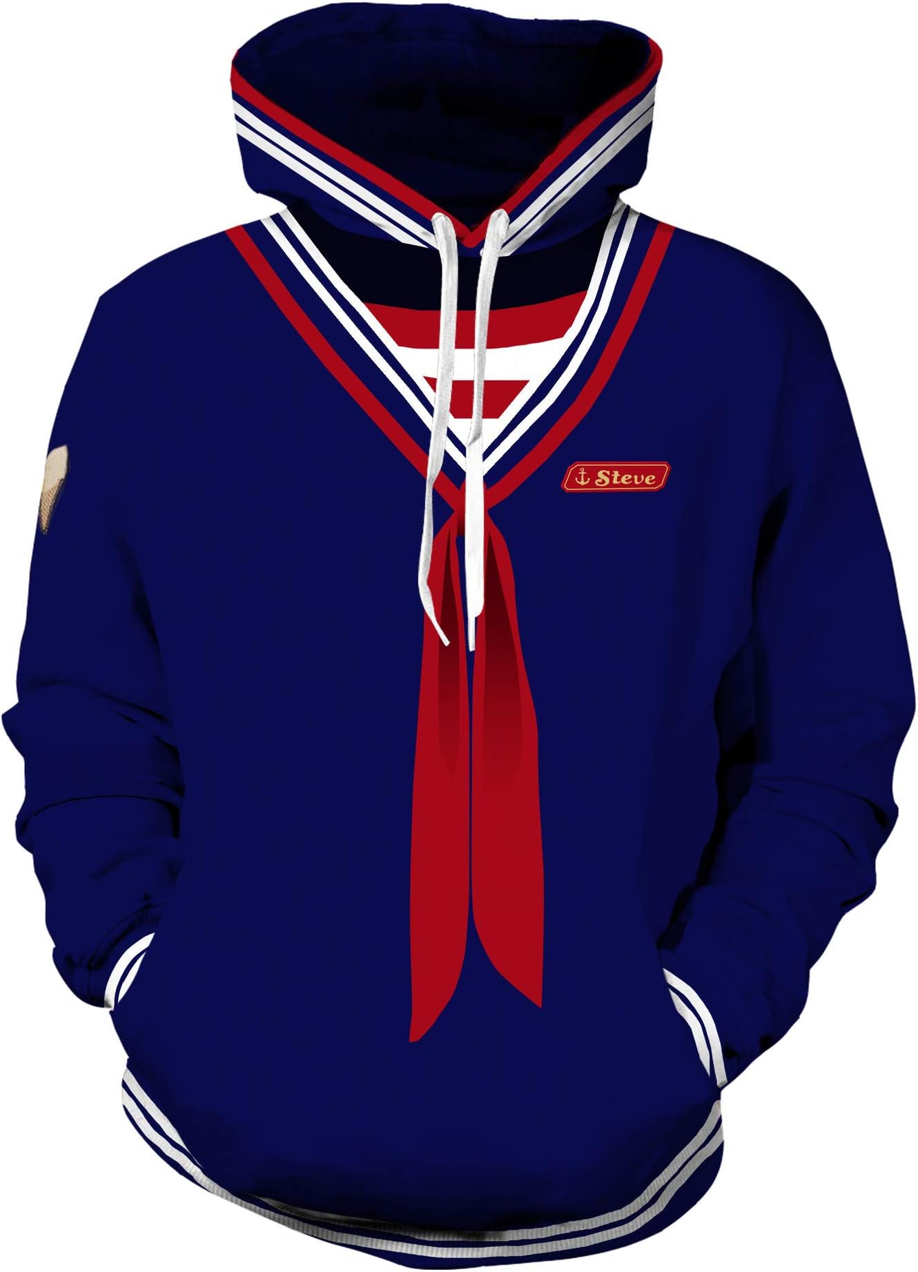 snow flying Scoops Ahoy Steve Costume Dustin Hoodie Halloween Cosplay Sweatshirt Jacket for Swag Teen