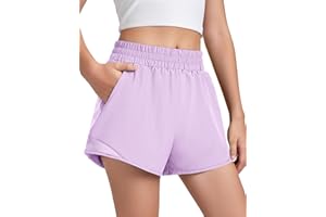 Somaibo Girls Athletic Shorts with Liner Quick Dry Running Soccer Shorts with Zip Pockets for Kids Active Sports Volleyball