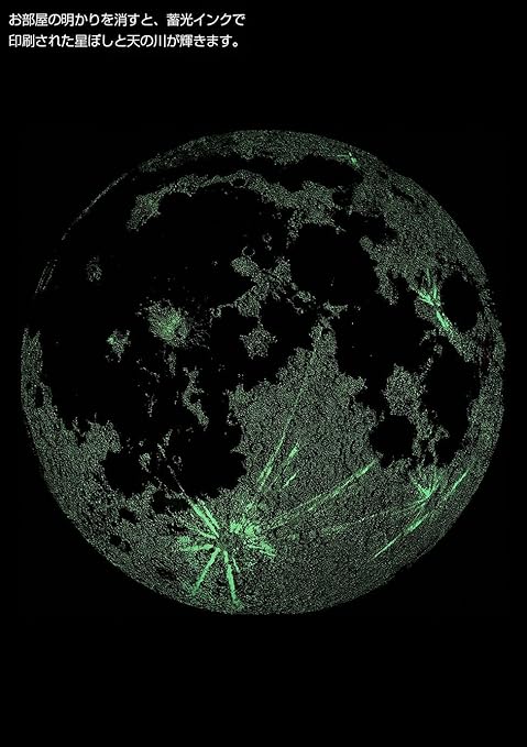 Amazon 星の手帖社 精密夜光月面図ポスター 宇宙 天文 プラネタリウム おもちゃ