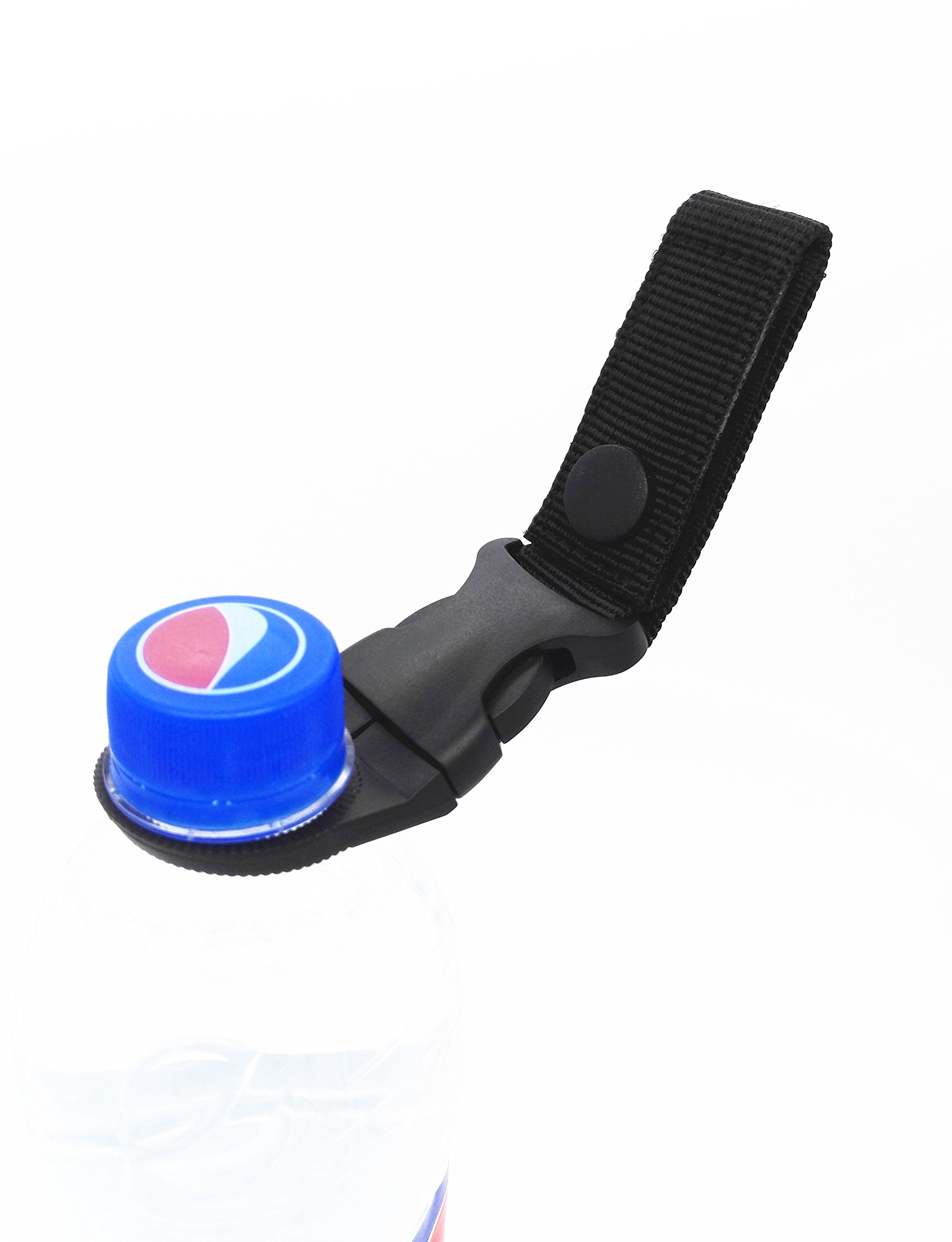 NanTun Outdoor Portable Water Quickdraw Carabiner Tactical Backpack Webbing Water Bottle Buckle Hook Travel Tool Clip, Black