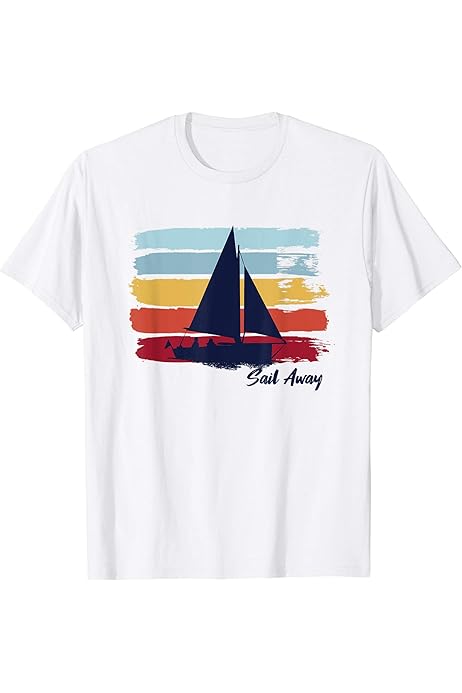 Amazon.com: Sail Away Retro Tropical Graphic Sailing Premium