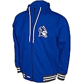 2Bhip NCAA Duke Blue Devils Jacket - Men's Blue Full Zip-up Hoodie With Pockets - Campus Jackets