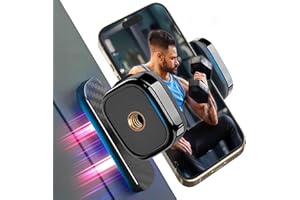 ATJATJ 360° Rotatable Magnetic Phone Holder for Gym, Workout Phone Magnet Mount, Portable Gym Accessories Attach to Metal Surface, Universal Phone Stand for Content Creation Compatible with All Smartphones