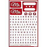 Armour Products 21-1645 Over N Over Glass Etching Stencil, 5-Inch by 8-Inch, Mr. and Mrs.
