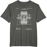 Tesla Electric Switch Regulator Patent Diagram Electrician T-Shirt