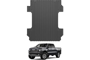 Ecarzo Truck Bed Mat Custom Fit for 2025-2019 Chevrolet Silverado/GMC Sierra 2500 3500 HD Accessories 6.8FT Bed Liner Pick Up Cargo Mat, All Weather Protection TPE Heavy Duty Trunk Bed Mat