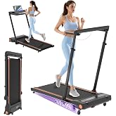 Foldable Walking Pad Treadmill for Home with Handle bar and Removable Desk, 4.0HP Under Desk Treadmill with Incline, 330 lb Compact Treadmill for Small Spaces with Wristband Remote Control