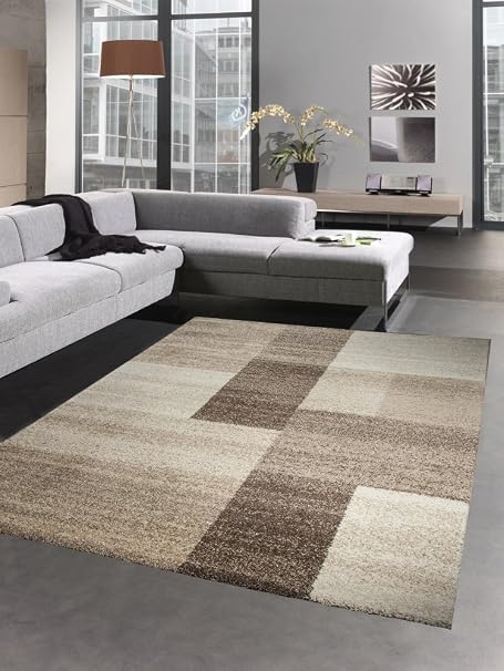 Carpetia Tappeto Moderno Tappeto Salotto Di Casa Tappeto A Pelo Corto Marrone Größe 200 X 290 Cm
