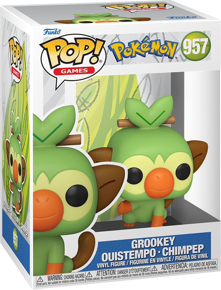 Funko POP! Games: Pokemon - Grookey - Collectable Vinyl Figure - Gift Idea - Official Merchandise - Toys for Kids & Adults - Video Games Fans - Model Figure for Collectors and Display
