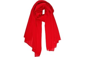 YOUR SMILE for Women Lightweight Breathable Solid Color Soft Chiffon Long Fashion Scarves Sun-proof Shawls Wrap