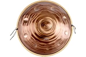 AS TEMAN HANDPAN ，handpan drum instrument in D Minor 10 Notes 440Hz 22 inches Steel Hand Drum with Soft Hand Pan Bag