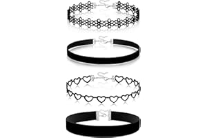 nylry Black Choker Necklace for Women Black Velvet Choker Set Black Choker Necklaces Classic Chokers for Women Adjustable Gothic Choker Accessories