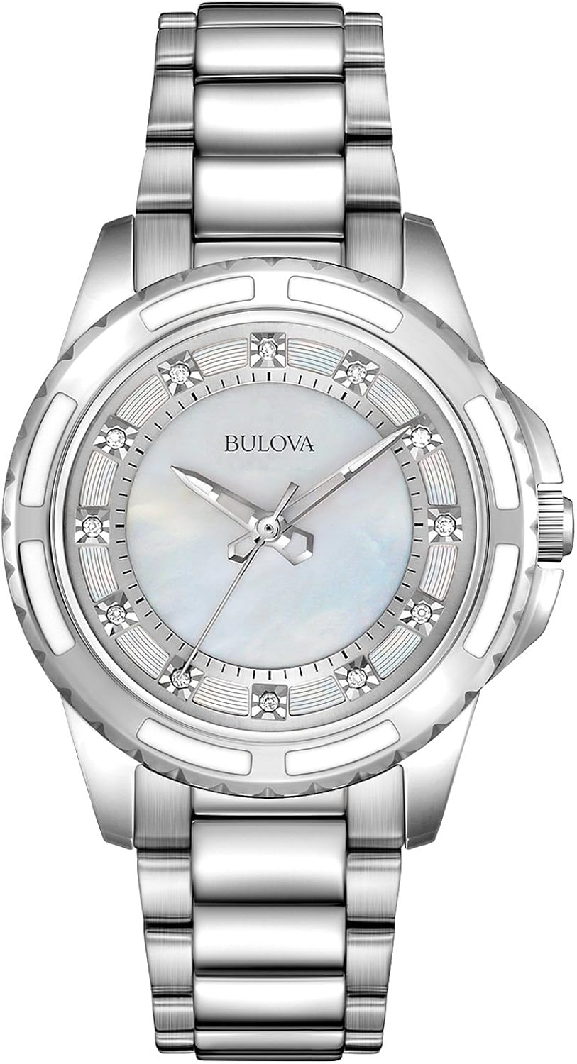 Bulova Diamond 96S144 Damen DesignerArmbanduhr Armband aus