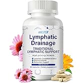 Lymphatic Drainage Supplements, Lymphatic System Support, Fluid Balance, Immune Support, Natural Herbal Blends with Echinacea, Liposomal Glutathione & More, 60 Capsules (1)