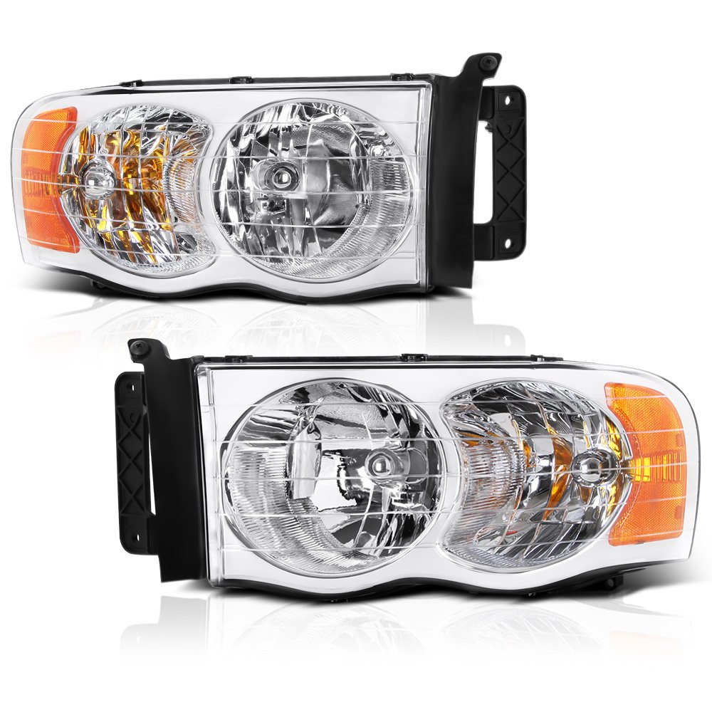 VIPMOTOZ Chrome Housing OE-Style Headlight Headlamp Assembly For 2002