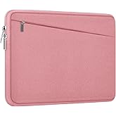 15.6 inch Laptop Case, Slim Computer Carrying Bag Protective Cover Briefcase with Front Pocket, Durable Laptop Sleeve for 15-16 Inch HP, Dell, Lenovo, Asus- Red Pink
