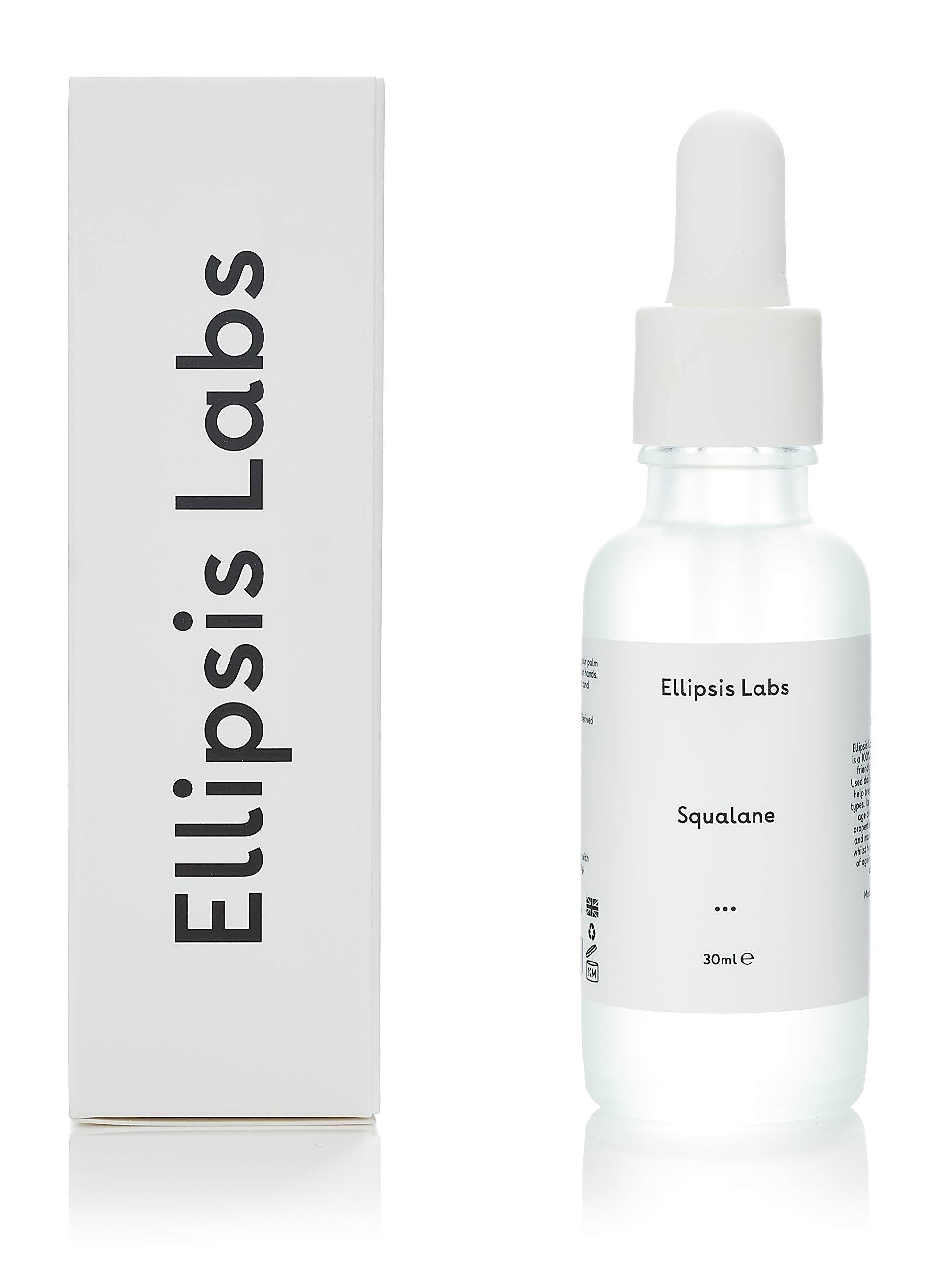 Squalane Oil by Ellipsis Labs, 100% Natural Olive derived Squalane Oil, a Deep Moisturiser for targeting Dry Skin with Anti-Ageing Properties 30ml