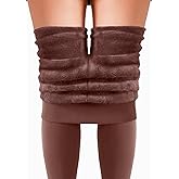 AHLW Winter Warm Fleece Lined Leggings for Women - High Waisted Thick Thermal Leggings Elastic Soft Comfortable Velvet Tights